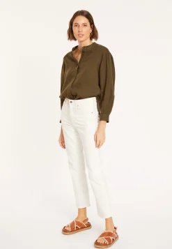 Maison Montagut Blouse En Lin Col Tunisien - Vania><noscript><img width=