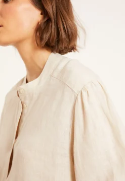 Maison Montagut Blouse En Lin Col Tunisien - Vania><noscript><img width=