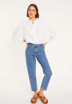 Maison Montagut Blouse En Lin Col Tunisien - Vania><noscript><img width=