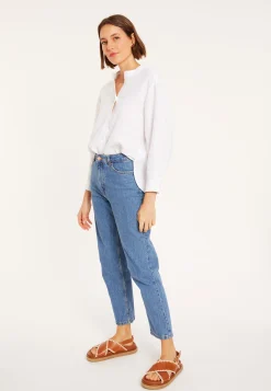 Maison Montagut Blouse En Lin Col Tunisien - Vania><noscript><img width=