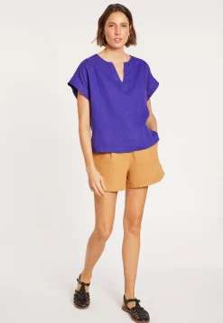 Maison Montagut Blouse En Lin Manches Courtes - Virginie><noscript><img width=