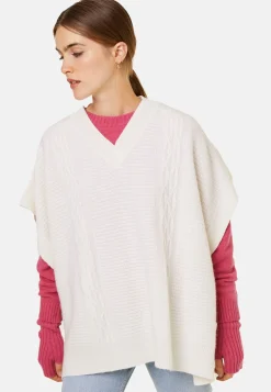 Maison Montagut Cape Col V Jeux De Points En Cachemire - Gigi><noscript><img width=