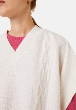 Maison Montagut Cape Col V Jeux De Points En Cachemire - Gigi><noscript><img width=