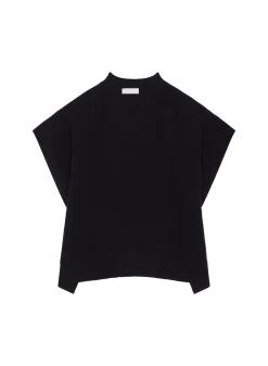 Maison Montagut Cape Col V Jeux De Points En Cachemire - Gigi><noscript><img width=