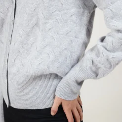 Maison Montagut Cardigan A Fantaisie De Torsades En Cachemire - Fiona><noscript><img width=