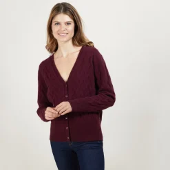 Maison Montagut Cardigan A Fantaisie De Torsades En Cachemire - Fiona><noscript><img width=