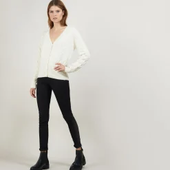 Maison Montagut Cardigan A Fantaisie De Torsades En Cachemire - Fiona><noscript><img width=