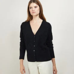 Maison Montagut Cardigan A Fantaisie De Torsades En Cachemire - Fiona><noscript><img width=