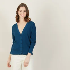 Maison Montagut Cardigan A Jeux De Points Fantaisie - Nelsya><noscript><img width=