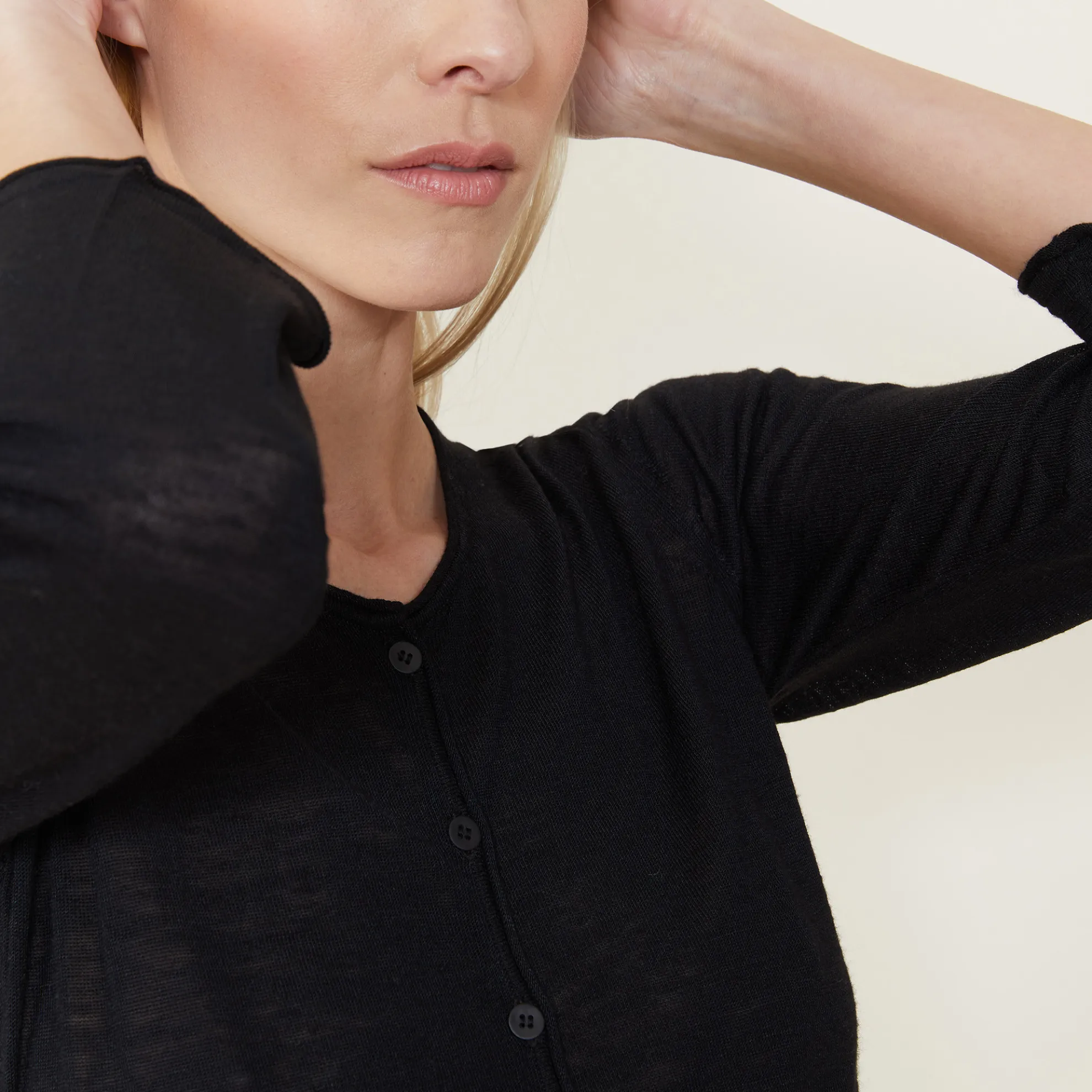 Maison Montagut Cardigan A Poches En Lin Flamme - Bao>Femme Vestes Et Gilets