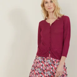 Maison Montagut Cardigan A Poches En Lin Flamme - Bao><noscript><img width=