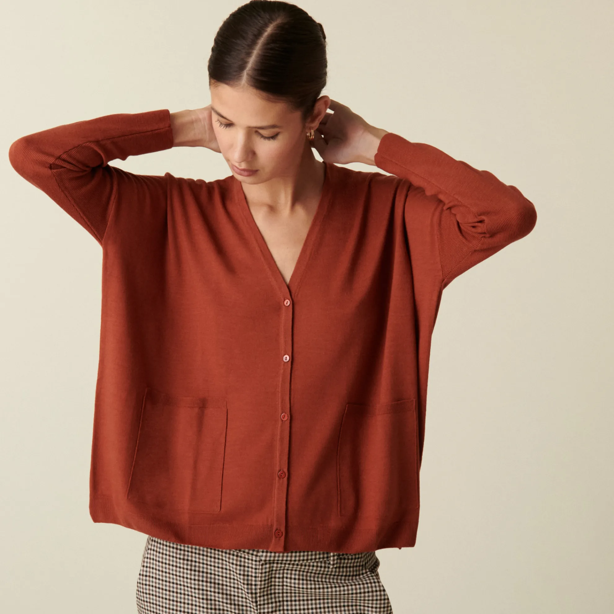 Maison Montagut Cardigan Boutonne A Poches En Laine Merinos - Ava>Femme Vestes Et Gilets