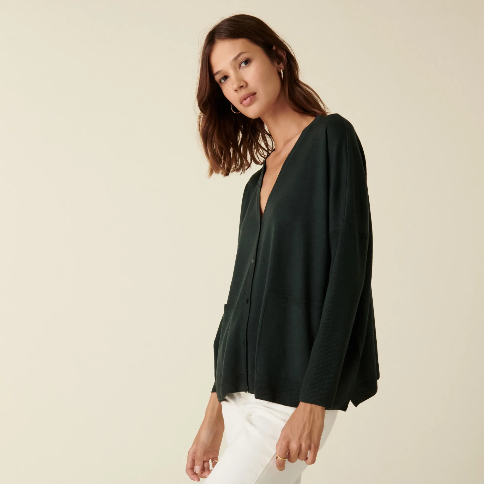 Maison Montagut Cardigan Boutonne A Poches En Laine Merinos - Ava>Femme Vestes Et Gilets