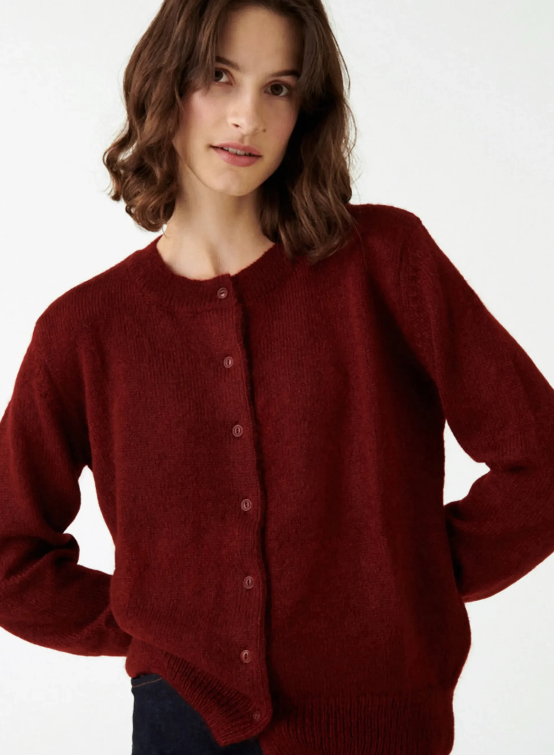 Maison Montagut Cardigan Boutonne Avec Epaulettes En Mohair - Aloise>Femme Vestes Et Gilets