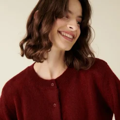 Maison Montagut Cardigan Boutonne Avec Epaulettes En Mohair - Aloise><noscript><img width=