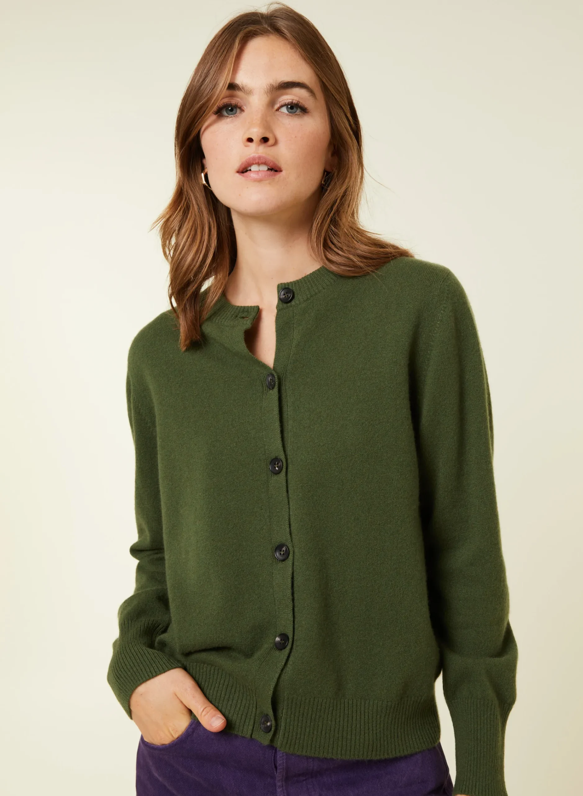 Maison Montagut Cardigan Boutonne Col Rond En Cachemire - Ari>Femme Vestes Et Gilets