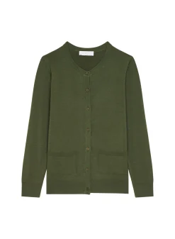 Maison Montagut Cardigan Boutonne Col Rond A Poches En Laine Merinos - Amalia>Femme Vestes Et Gilets