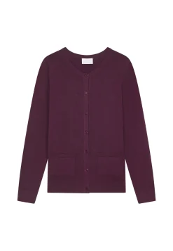 Maison Montagut Cardigan Boutonne Col Rond A Poches En Laine Merinos - Amalia><noscript><img width=