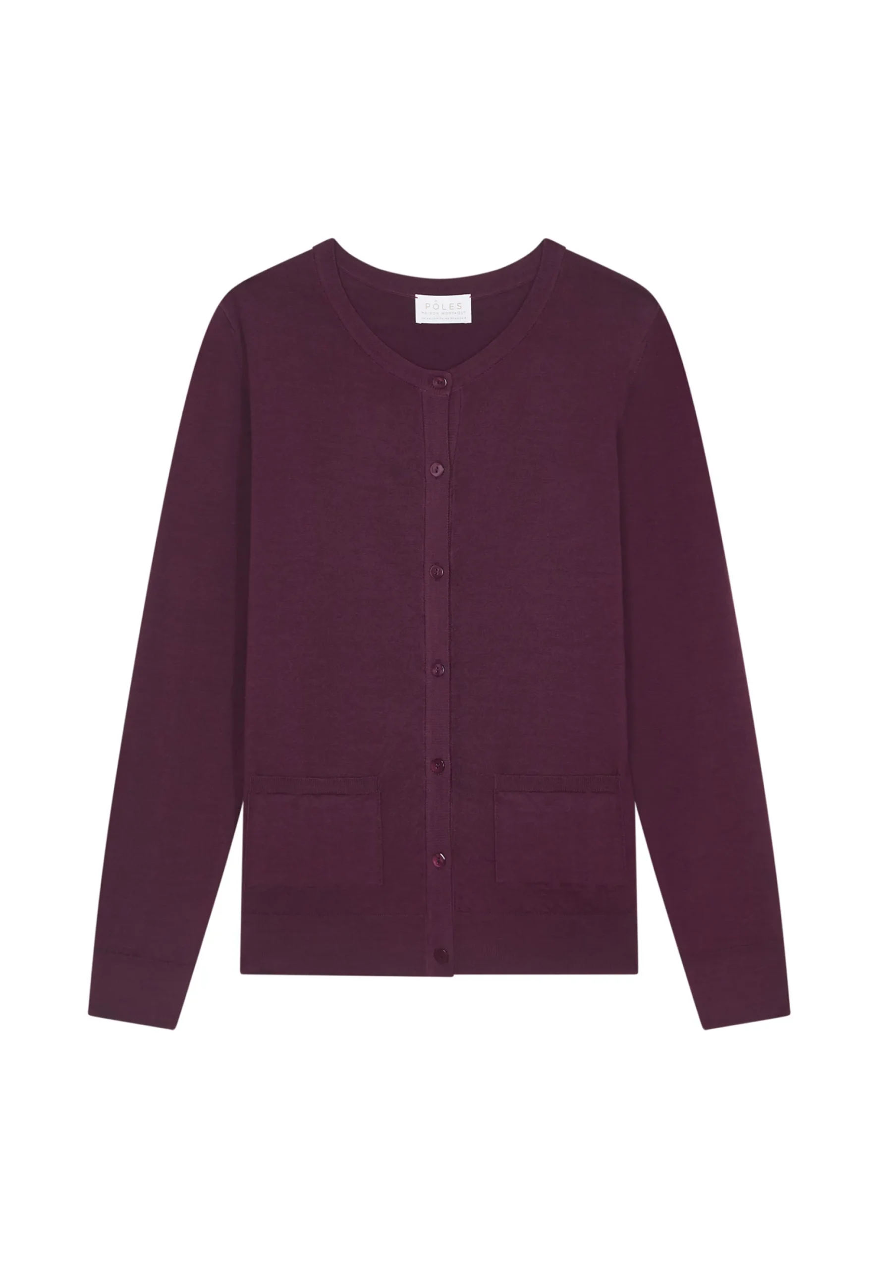 Maison Montagut Cardigan Boutonne Col Rond A Poches En Laine Merinos - Amalia>Femme Vestes Et Gilets