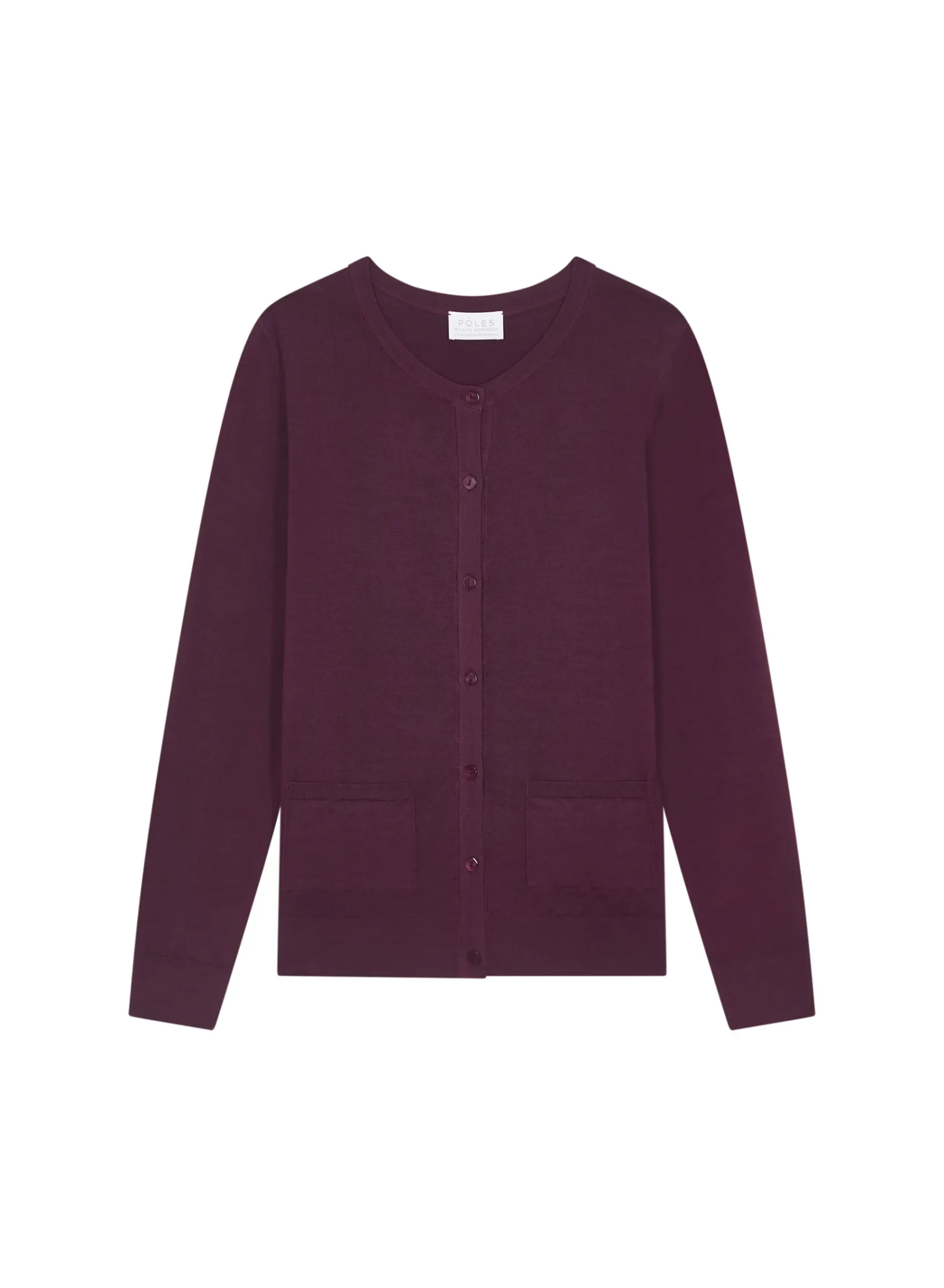 Maison Montagut Cardigan Boutonne Col Rond A Poches En Laine Merinos - Amalia>Femme Vestes Et Gilets