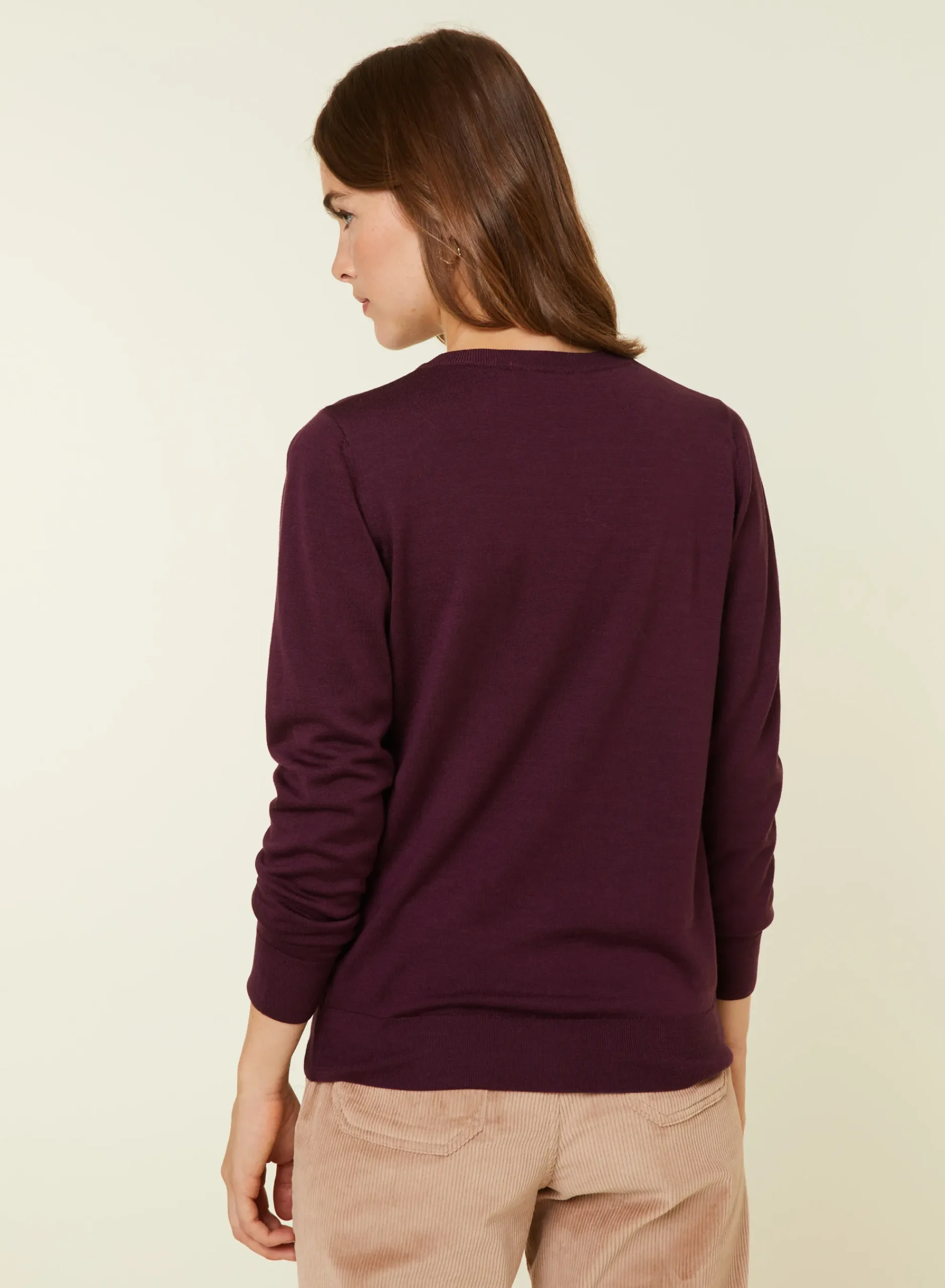 Maison Montagut Cardigan Boutonne Col Rond A Poches En Laine Merinos - Amalia>Femme Vestes Et Gilets