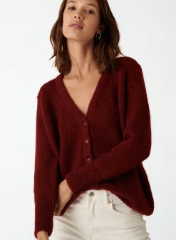 Maison Montagut Cardigan Boutonne Col V En Mohair - Anais><noscript><img width=