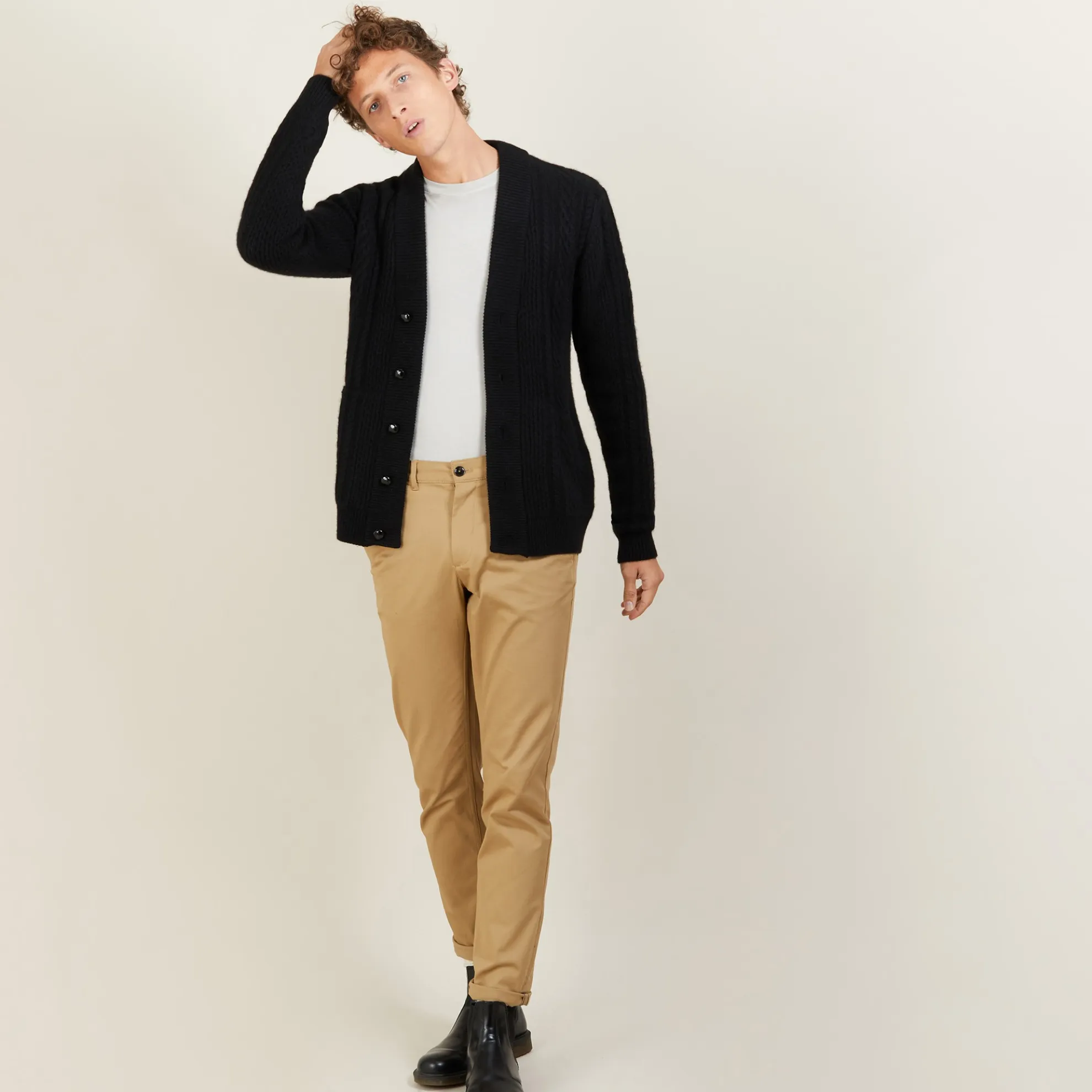 Maison Montagut Cardigan Boutonne En Cachemire 4 Fils - Londres>Homme Vestes Et Gilets