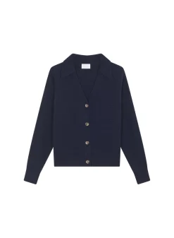 Maison Montagut Cardigan Col Polo En Cachemire Melange - Lisa><noscript><img width=