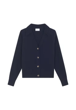 Maison Montagut Cardigan Col Polo En Cachemire Melange - Lisa><noscript><img width=