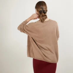 Maison Montagut Cardigan Col V En Cachemire - Brune><noscript><img width=