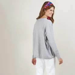 Maison Montagut Cardigan Col V En Cachemire - Brune><noscript><img width=