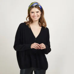 Maison Montagut Cardigan Col V En Cachemire - Brune><noscript><img width=