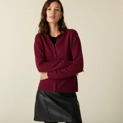 Maison Montagut Cardigan En Cachemire Col Rond Boutonne - Adelys><noscript><img width=