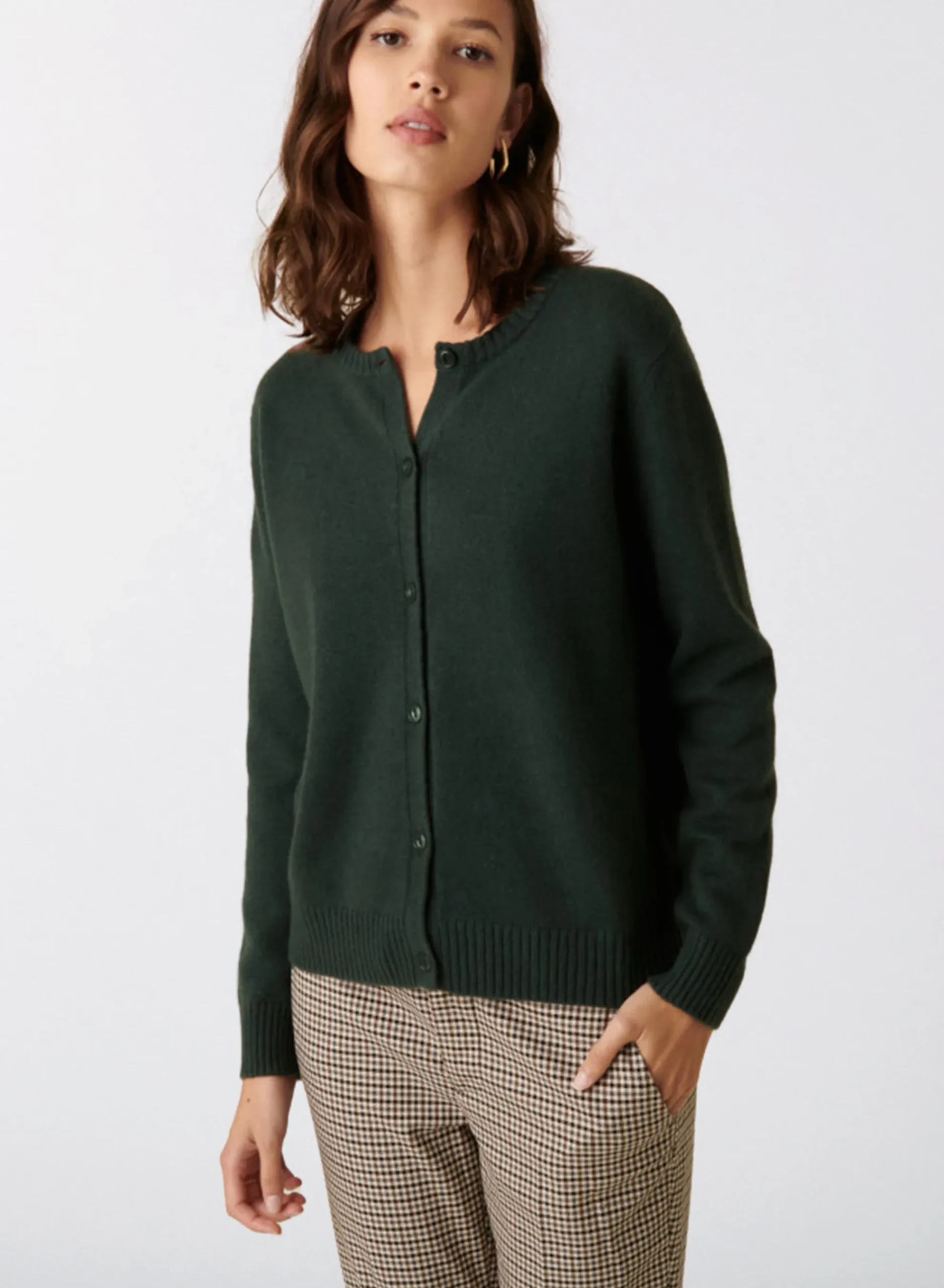 Maison Montagut Cardigan En Cachemire Col Rond Boutonne - Adelys>Femme Vestes Et Gilets