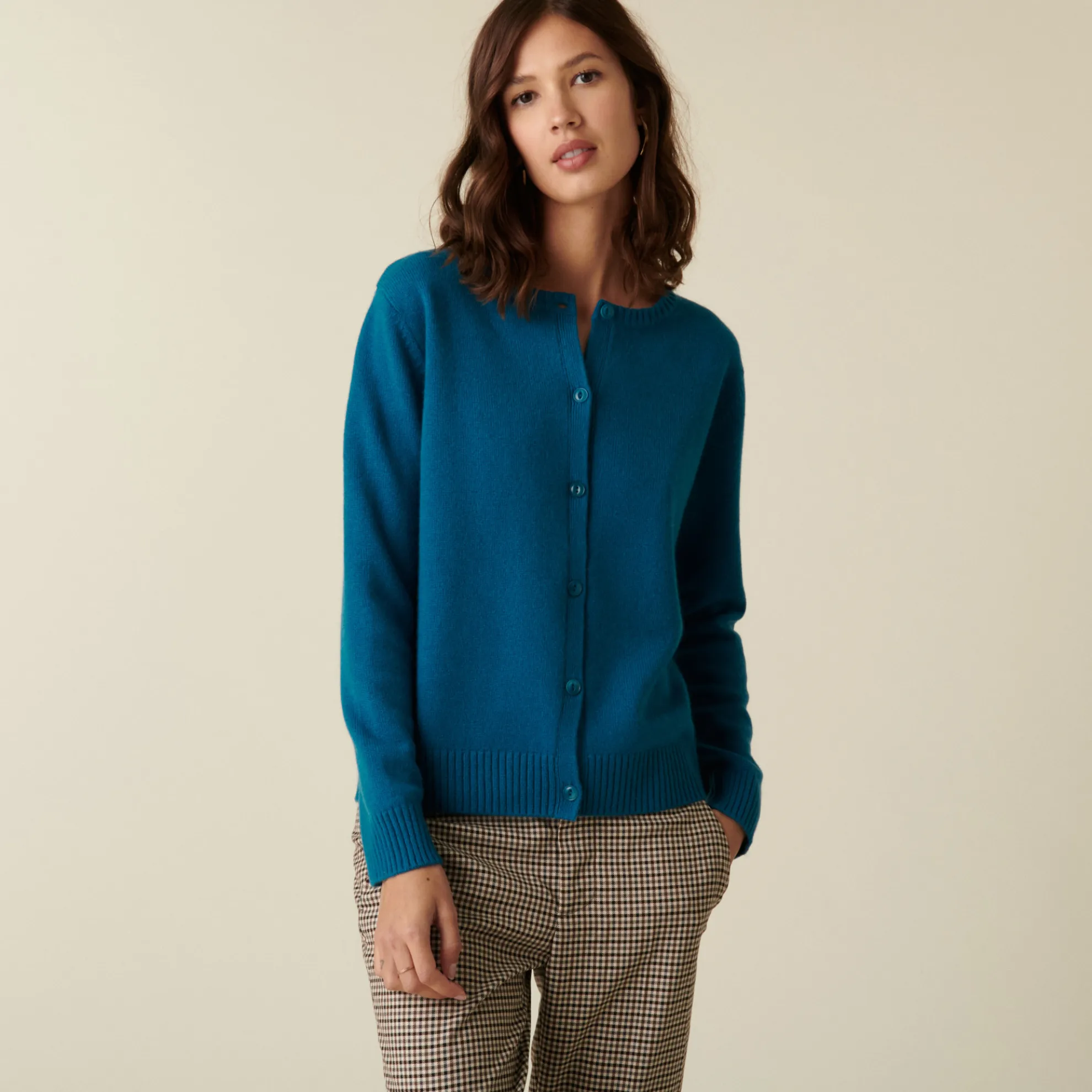 Maison Montagut Cardigan En Cachemire Col Rond Boutonne - Adelys>Femme Vestes Et Gilets