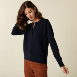 Maison Montagut Cardigan En Cachemire Col Rond Boutonne - Adelys><noscript><img width=