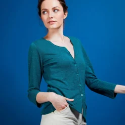 Maison Montagut Cardigan En Lin Flamme - Bao><noscript><img width=