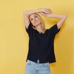 Maison Montagut Chemise Ample En Cotes Plates - Molly><noscript><img width=