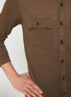 Maison Montagut Chemise Boutonnee En Lin Flamme - Randy><noscript><img width=