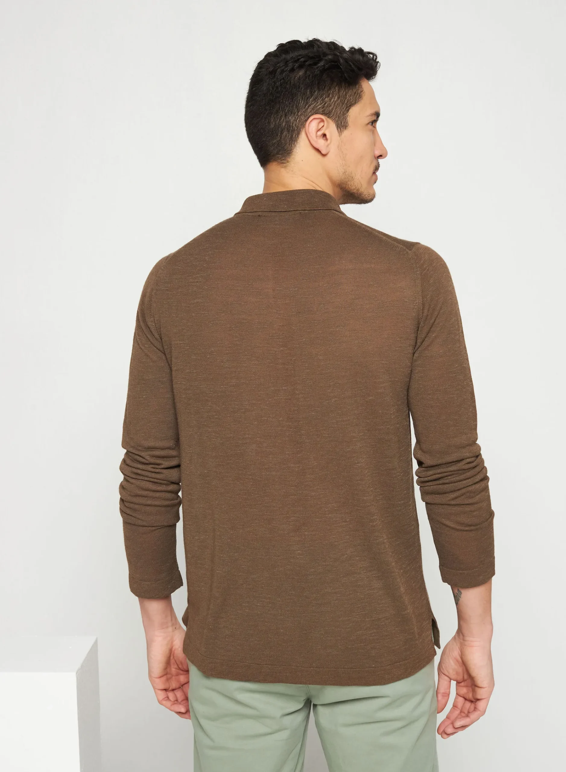 Maison Montagut Chemise Boutonnee En Lin Flamme - Randy>Homme Chemises