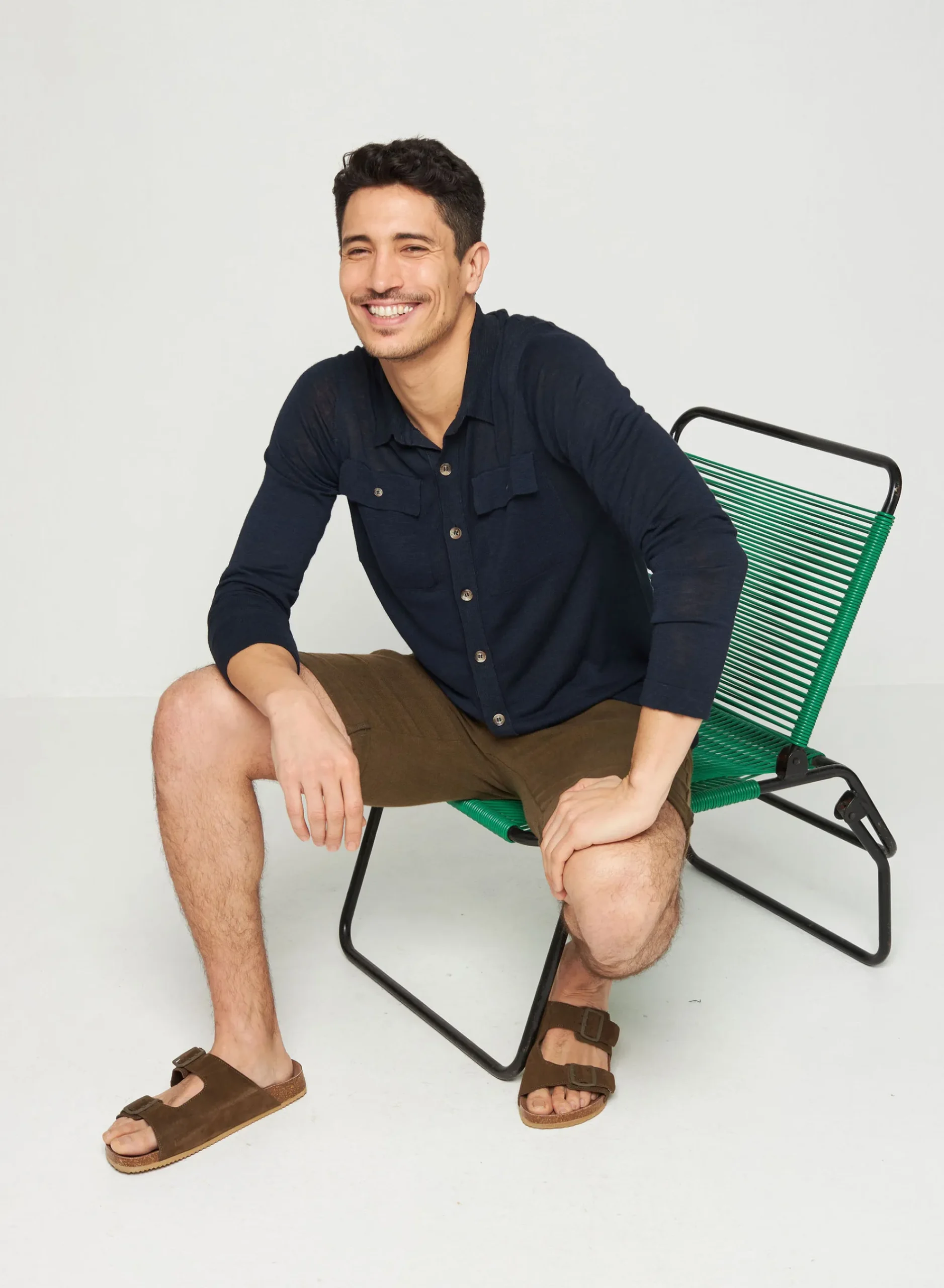 Maison Montagut Chemise Boutonnee En Lin Flamme - Randy>Homme Chemises