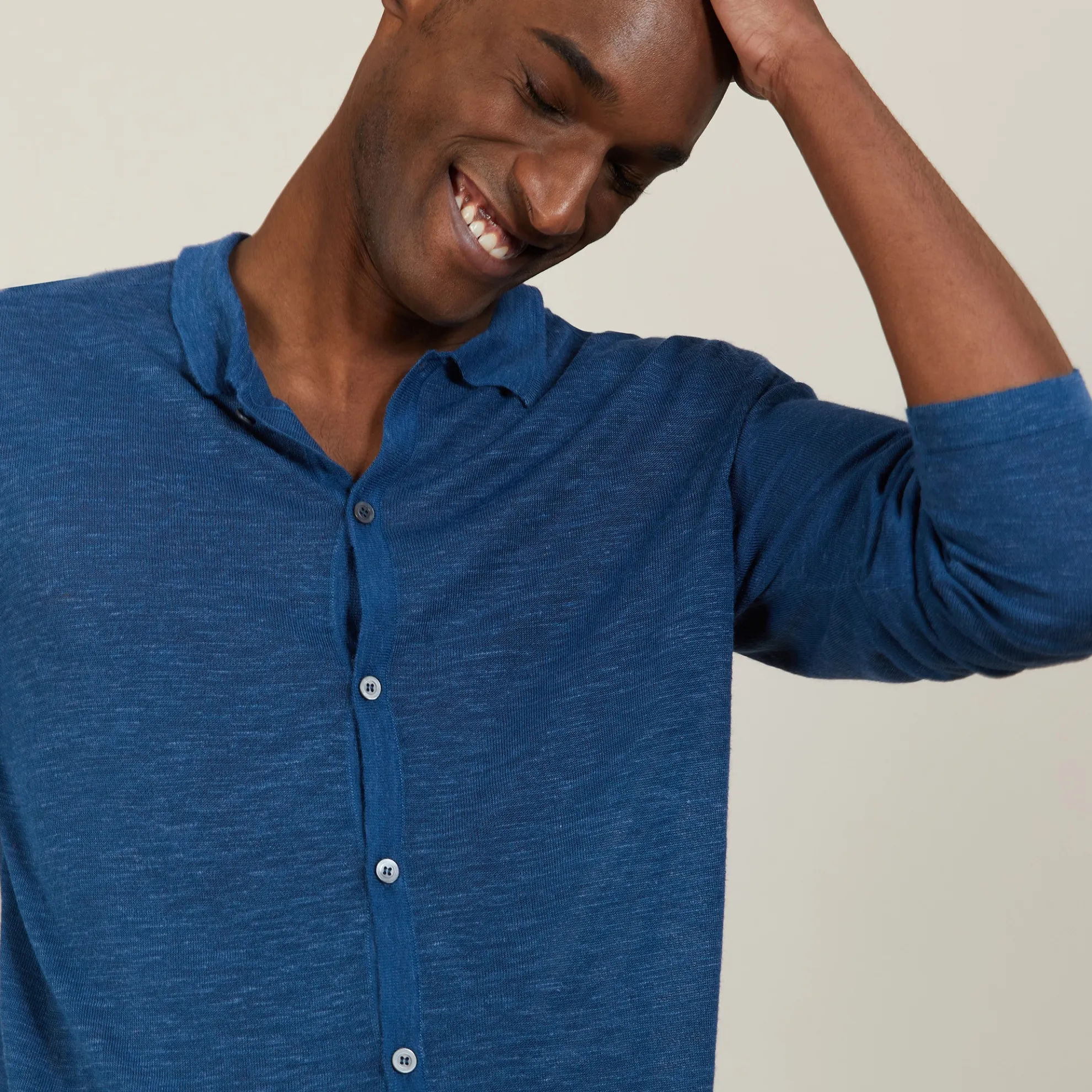 Maison Montagut Chemise Boutonnee En Lin Flamme - Blason>Homme Chemises