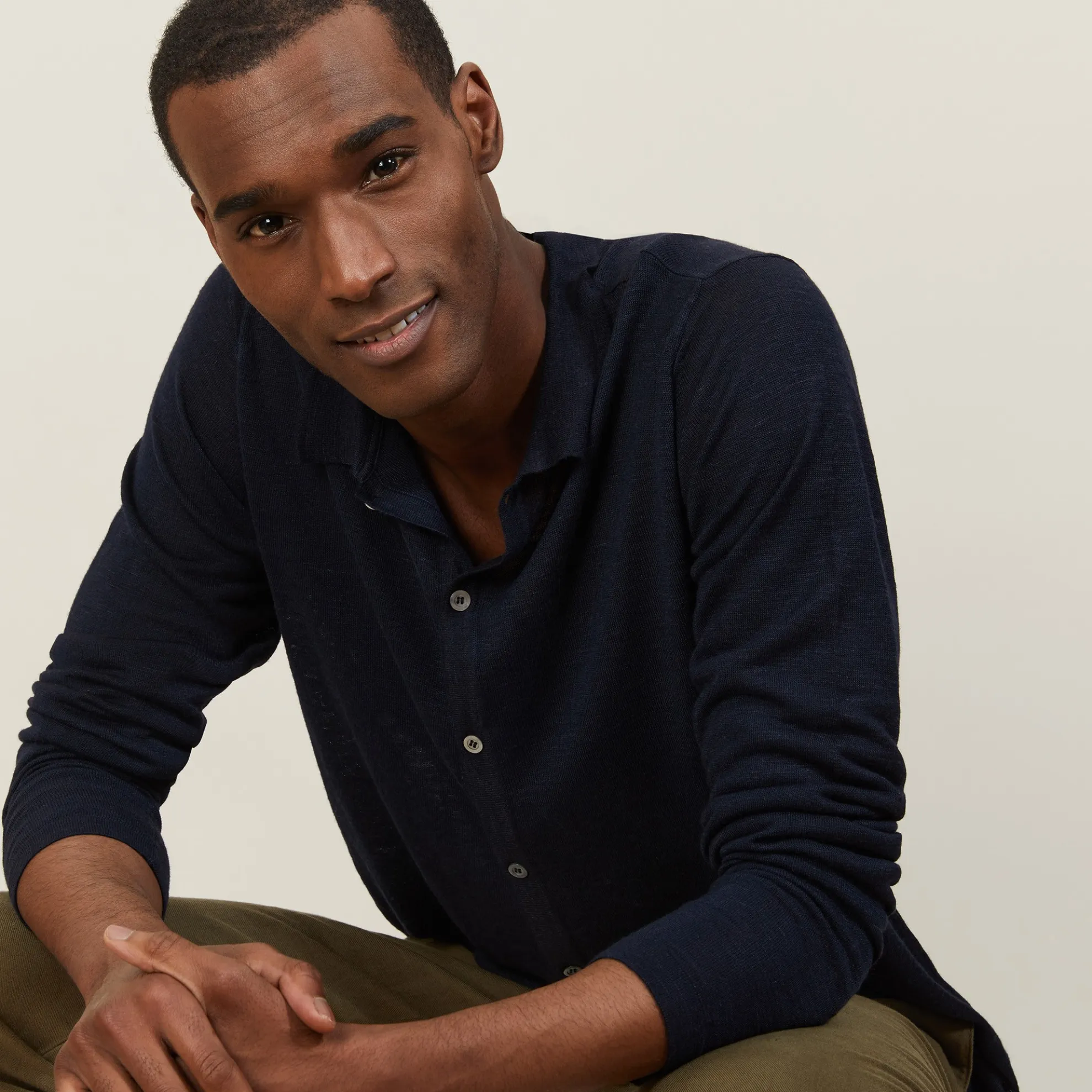 Maison Montagut Chemise Boutonnee En Lin Flamme - Blason>Homme Chemises