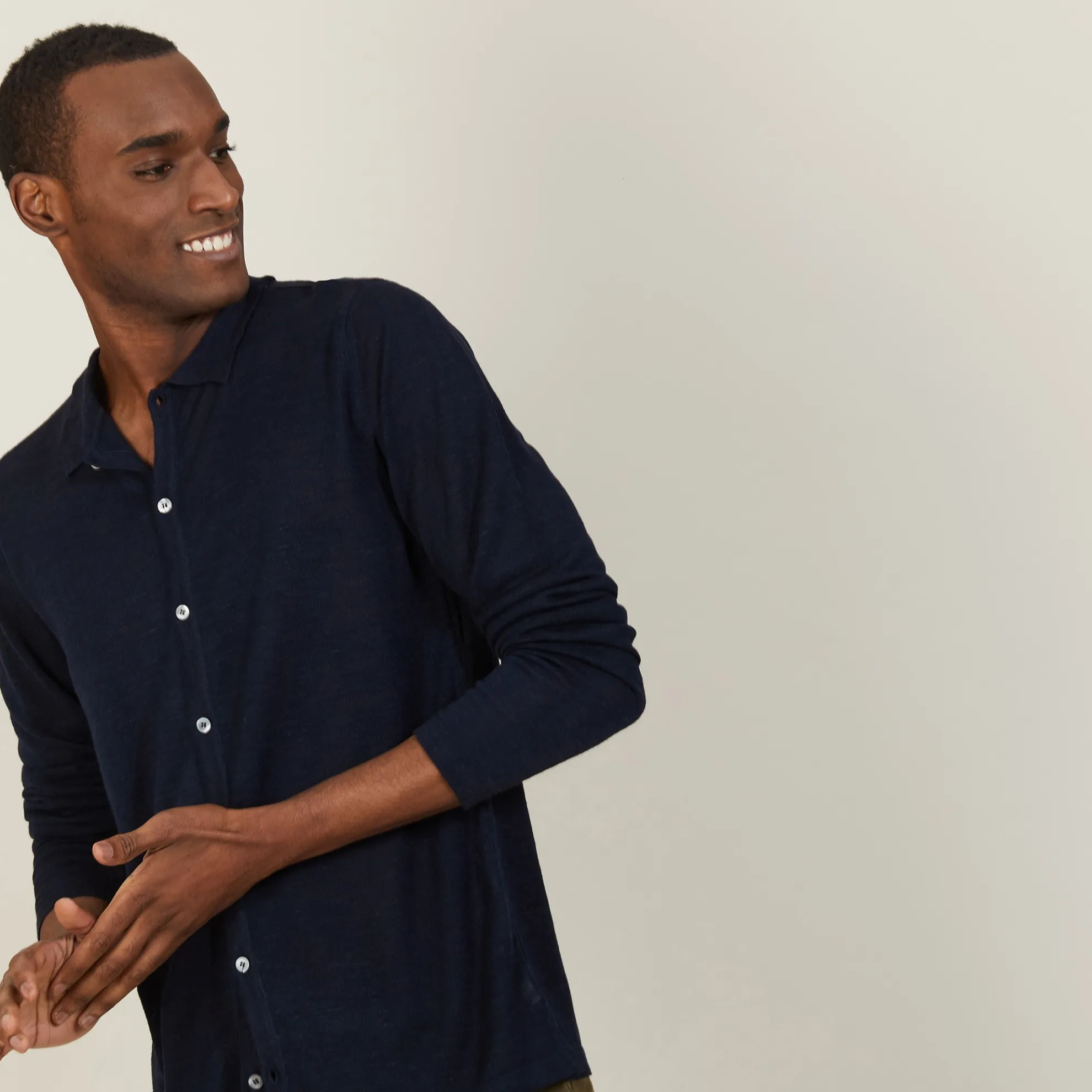 Maison Montagut Chemise Boutonnee En Lin Flamme - Blason>Homme Chemises