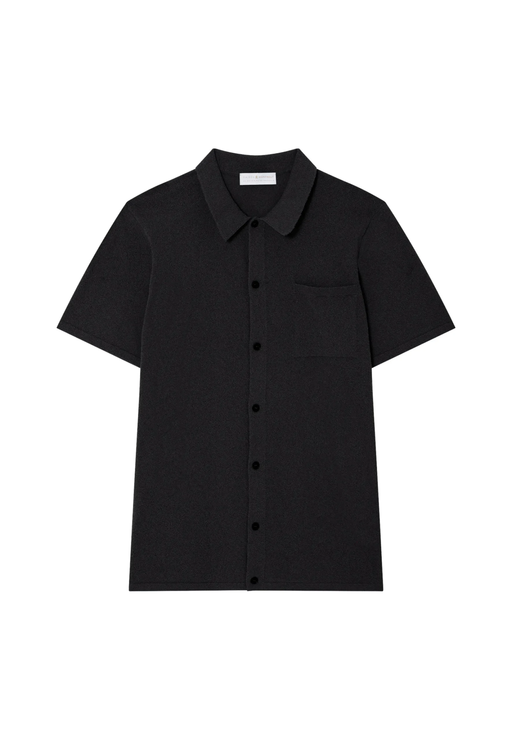 Maison Montagut Chemise Manches Courtes En Coton Brosse - Dominique>Homme Chemises