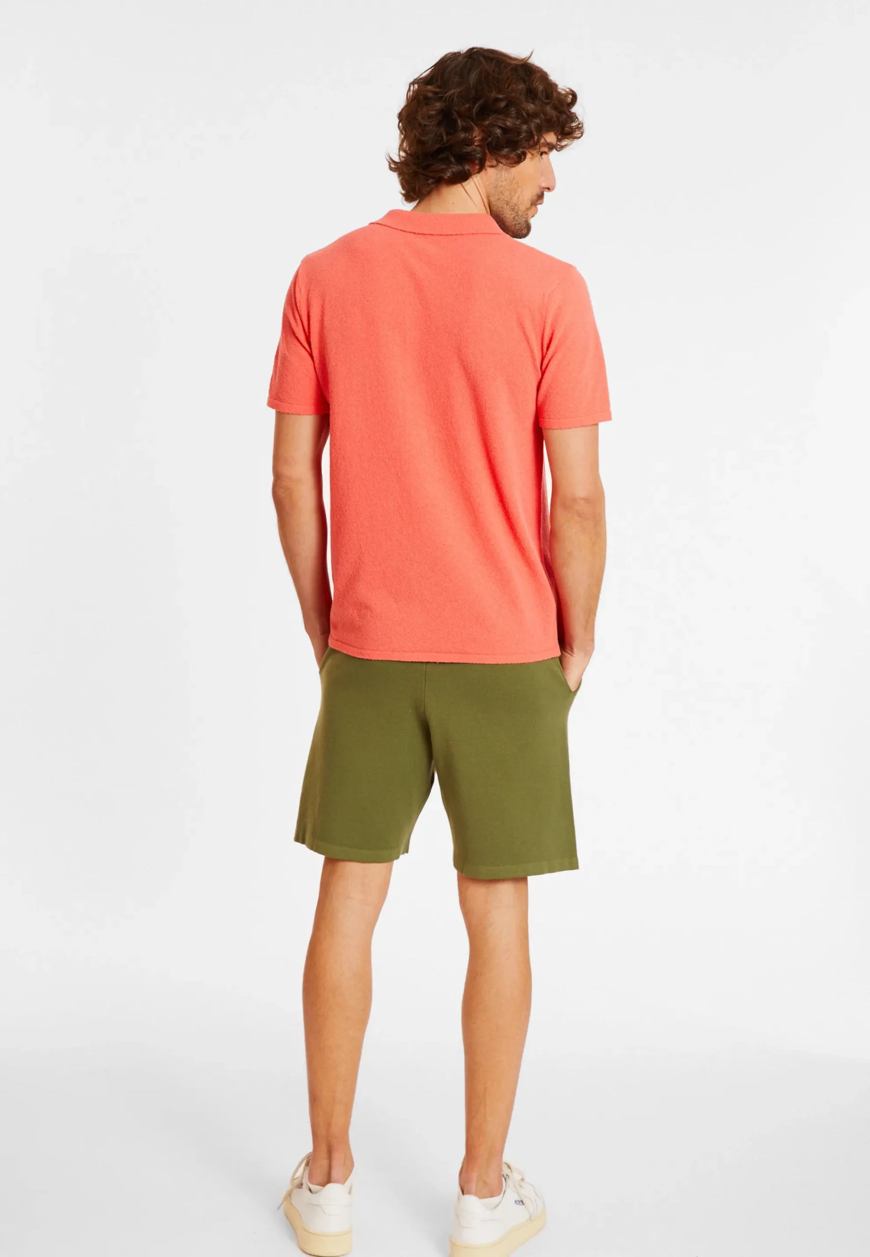 Maison Montagut Chemise Manches Courtes En Coton Brosse - Dominique>Homme Chemises