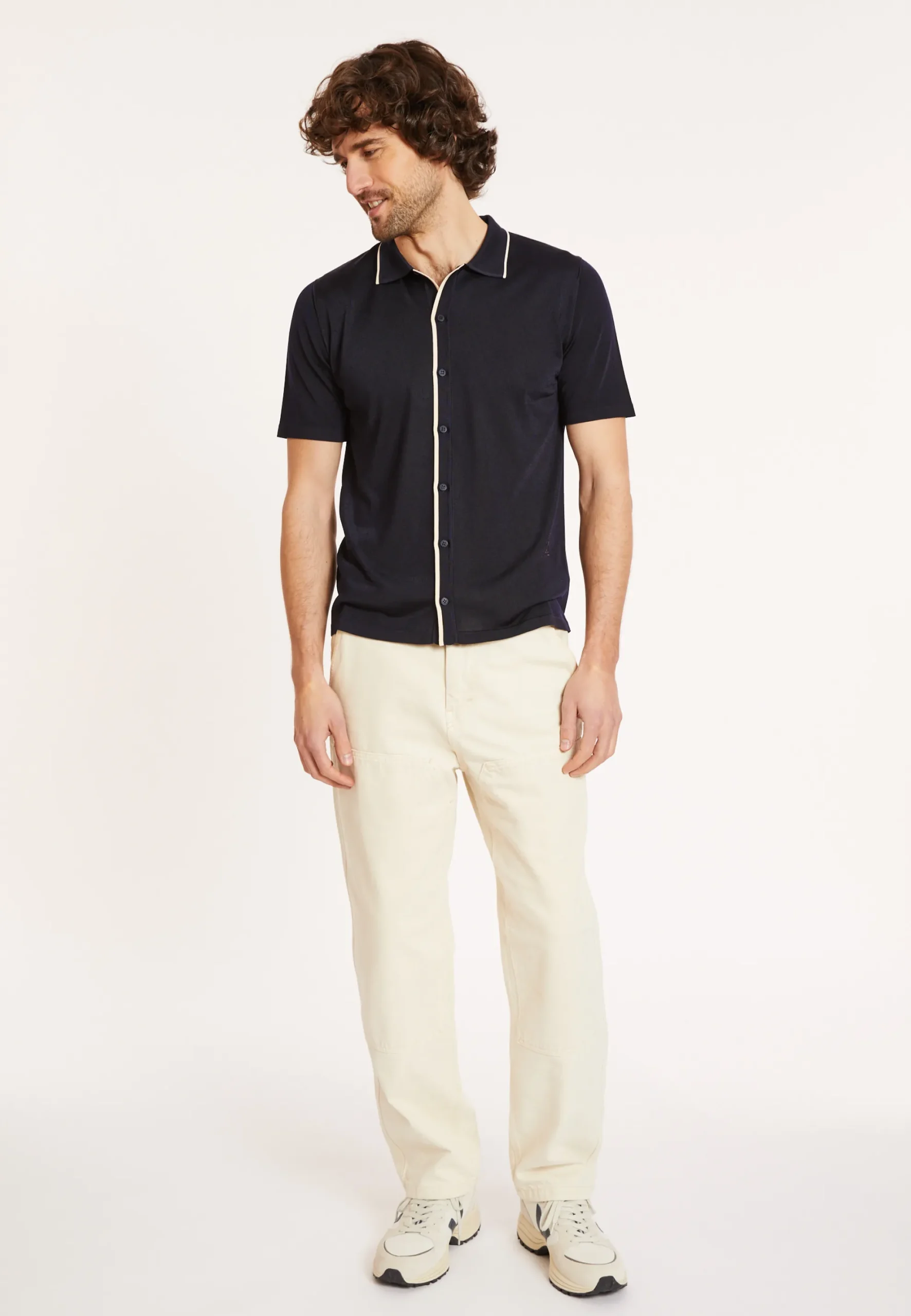 Maison Montagut Chemise Manches Courtes En Fil Lumiere - Roman>Homme Chemises