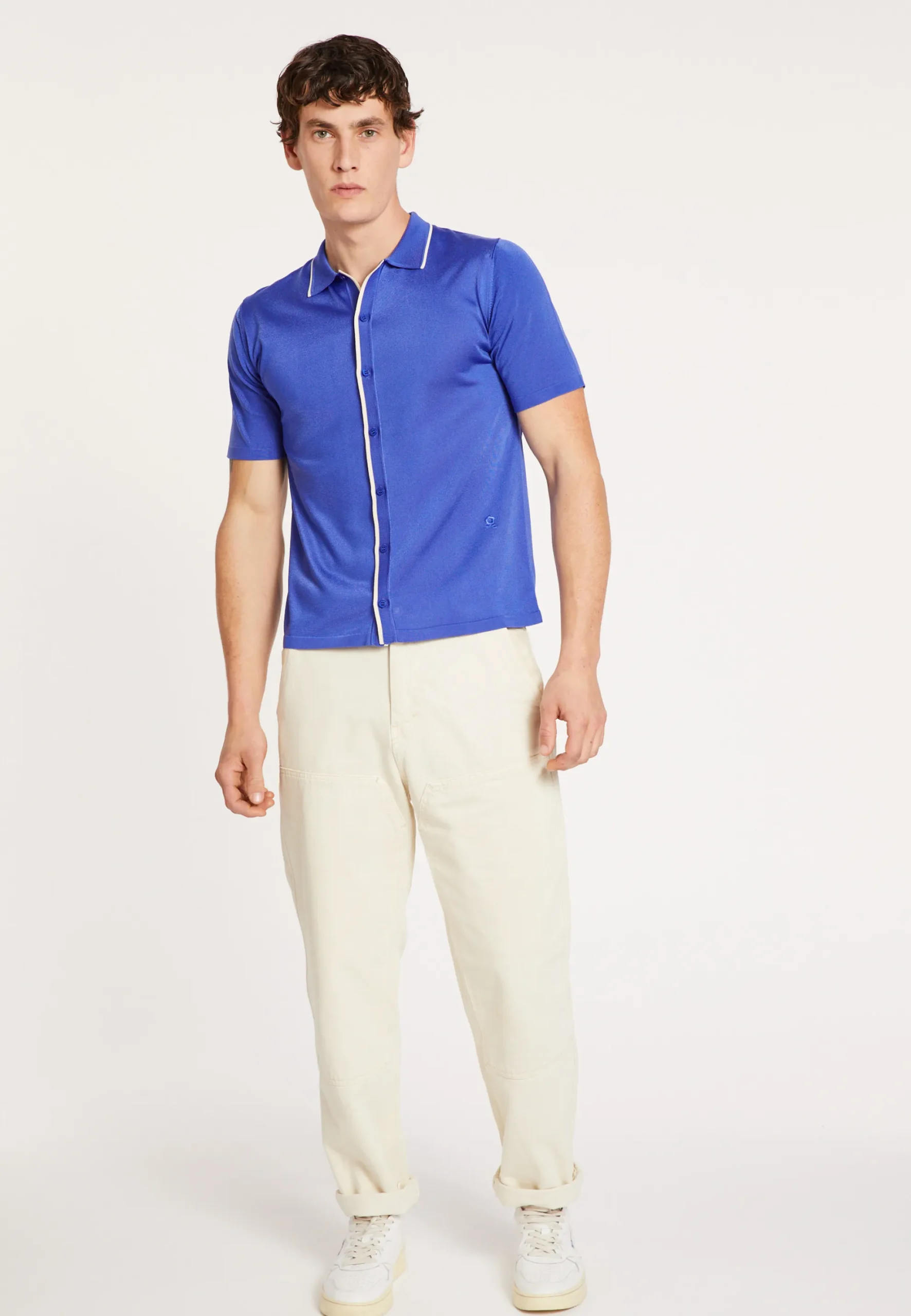 Maison Montagut Chemise Manches Courtes En Fil Lumiere - Roman>Homme Chemises