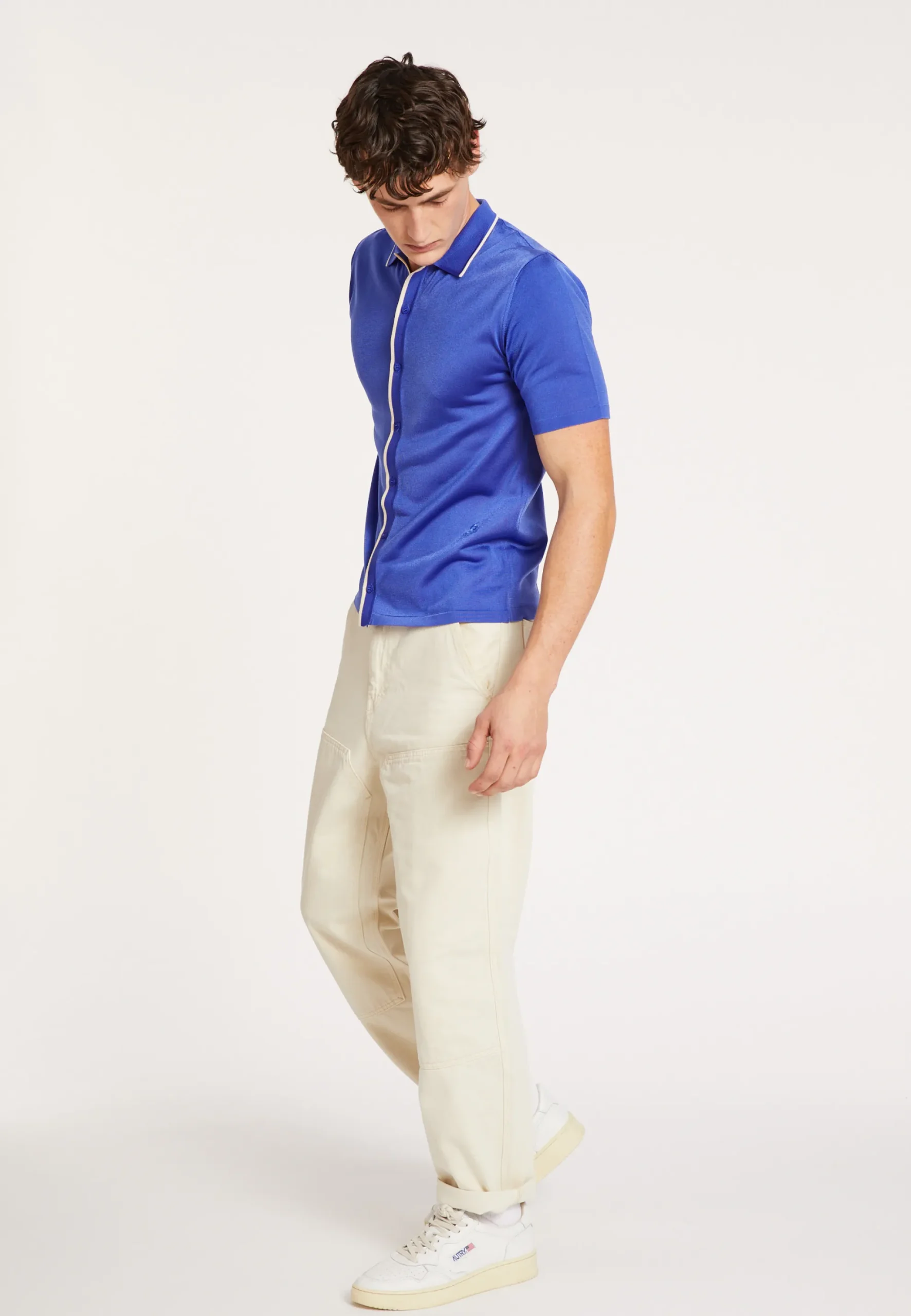 Maison Montagut Chemise Manches Courtes En Fil Lumiere - Roman>Homme Chemises