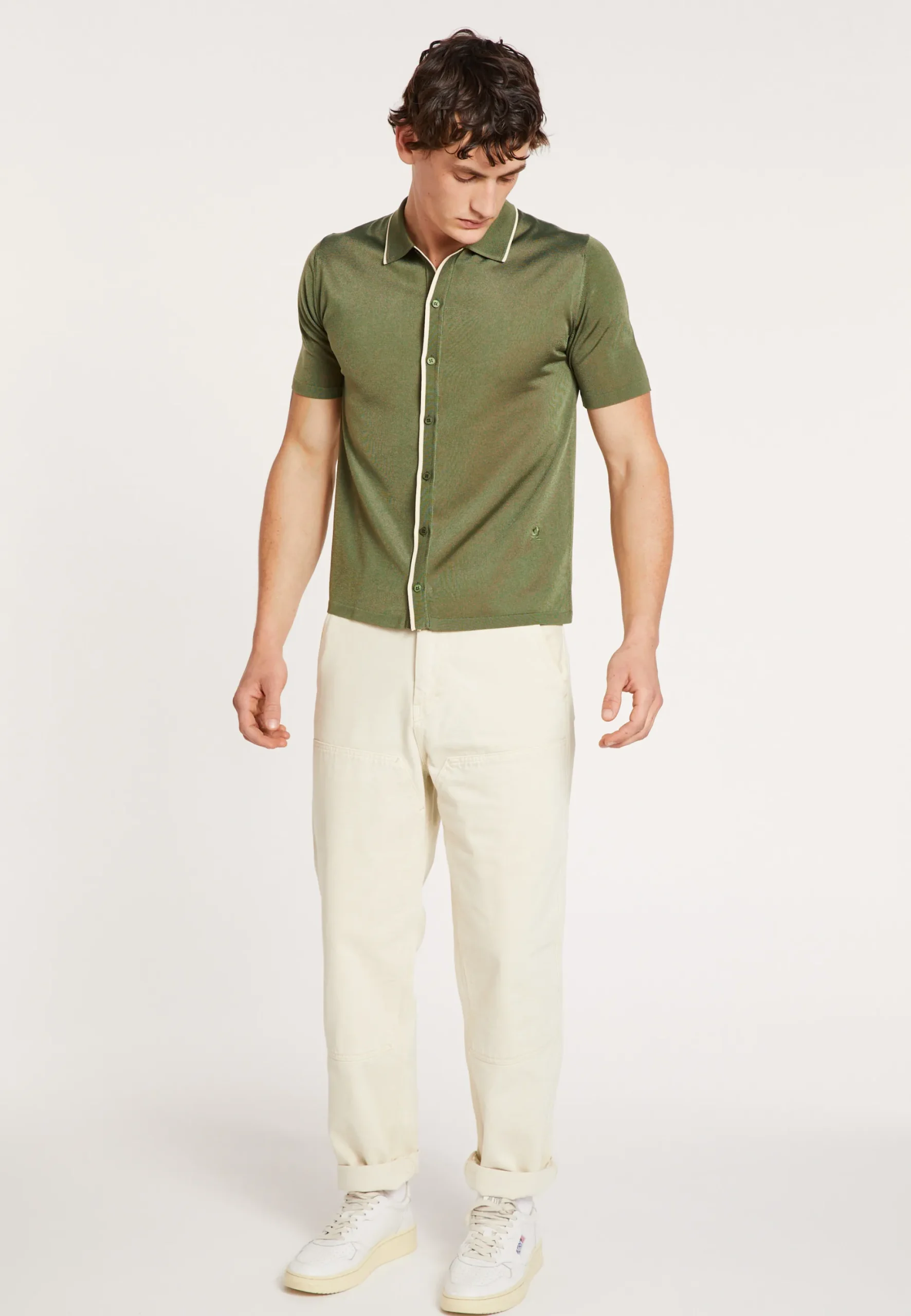 Maison Montagut Chemise Manches Courtes En Fil Lumiere - Roman>Homme Chemises